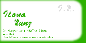 ilona munz business card